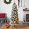6ft. Pre-Lit Slim Flocked Montreal Fir Artificial Christmas Tree